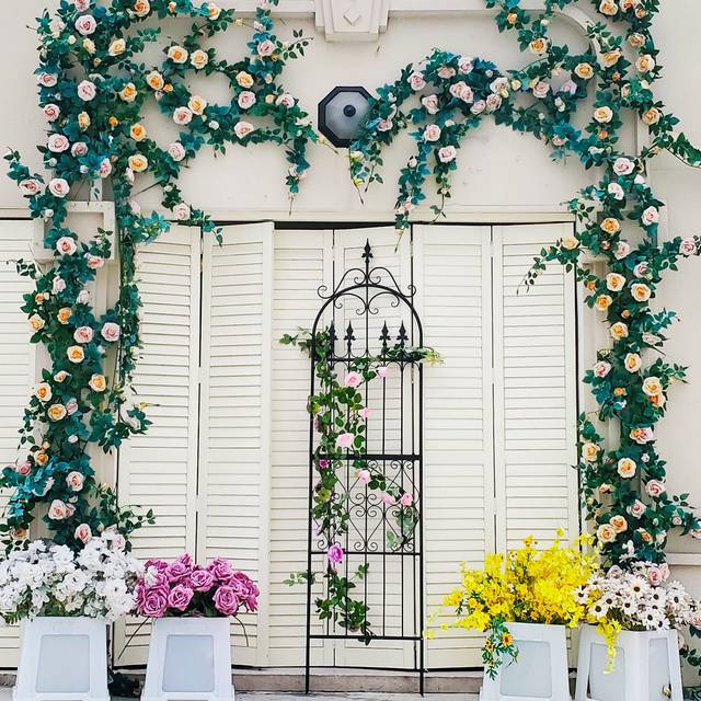 Garden Trellis Metal Iron Wire Vine Flower Trellises - Black (218cm H x 55.1cm W x 2cm D)