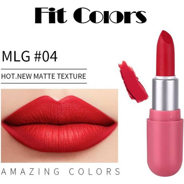 (04#) Mini Capsule Matte Lipstick Mist Velvet Non-fading Portable Mini Lipstick