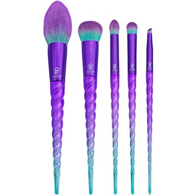 MODA Royal & Langnickel Full Size Mythical Wild 5pc Makeup Brush Set, Includes - Blush, Complexion, Domed Shadow, Crease, and Angle Eyeliner Brushes,