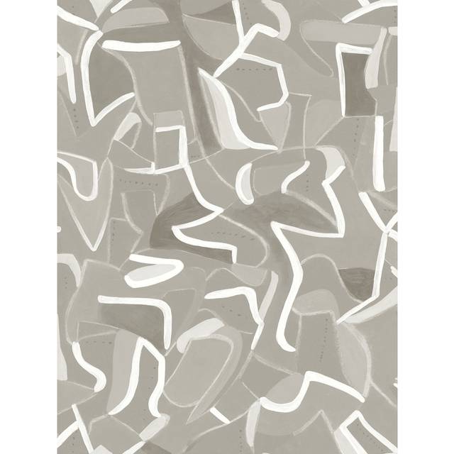 10m x 60cm Jigsaw Wallpaper Roll - Grey (10cm L X 60cm W)
