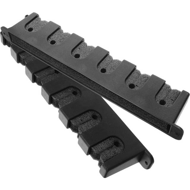 2pcs Wall Mount Cue Rack Display Cue Holder Pool Rack Abs Black Multi-hole Cue Rack Foam