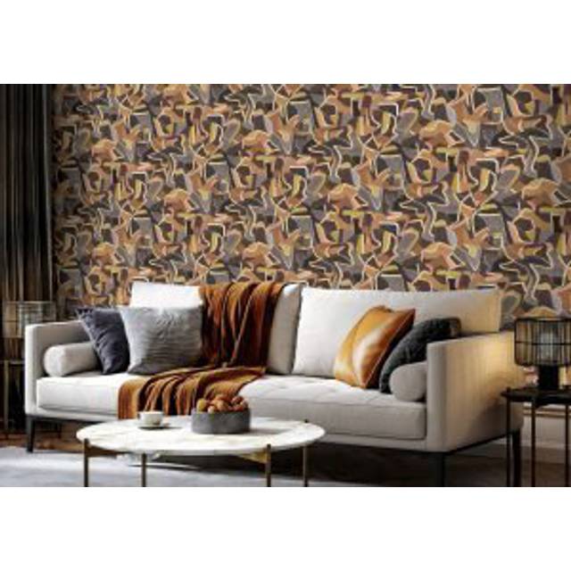 10m x 60cm Jigsaw Wallpaper Roll - Grey (10cm L X 60cm W)