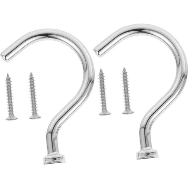 2 Sets Snooker Table Cue Hook Holder Pool Table Rack Hook Chrome Rest Hook for Snooker Accessories