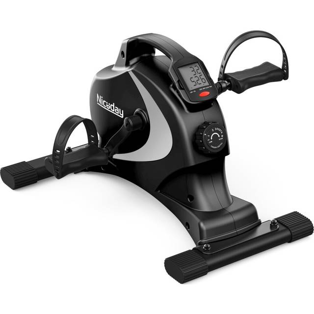 Niceday Mini Exercise Bike, Foot Pedal Exerciser, Under Desk Bike, Desk Pedal Bike, 8 Magnetic Levels Resistance, Quiet and Smooth, LCD Monitor, Pedal