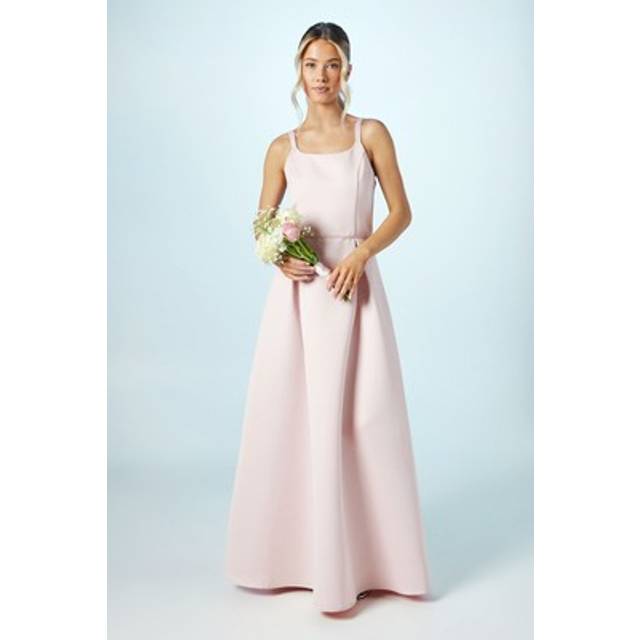 Teen Structured Satin Full Skirted Bridesmaids Dress - Pink - 14-15 yrs
