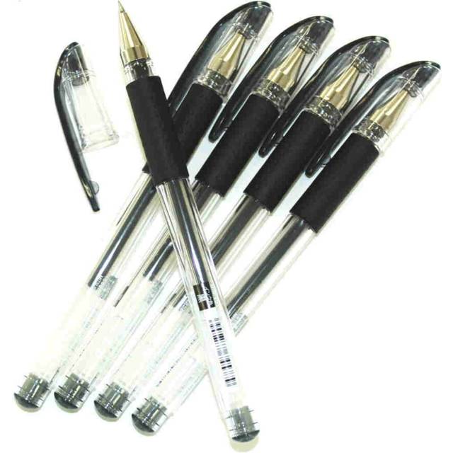 Uniball Signo Rubber Grip Ultra Micro Point Gel Pens 028mmblack Inkvalue Set of 5