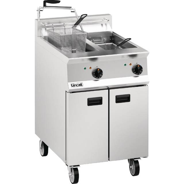 Lincat Opus 800 Twin Tank Twin Basket Free Standing Electric Filtration Fryer OE8113/OP