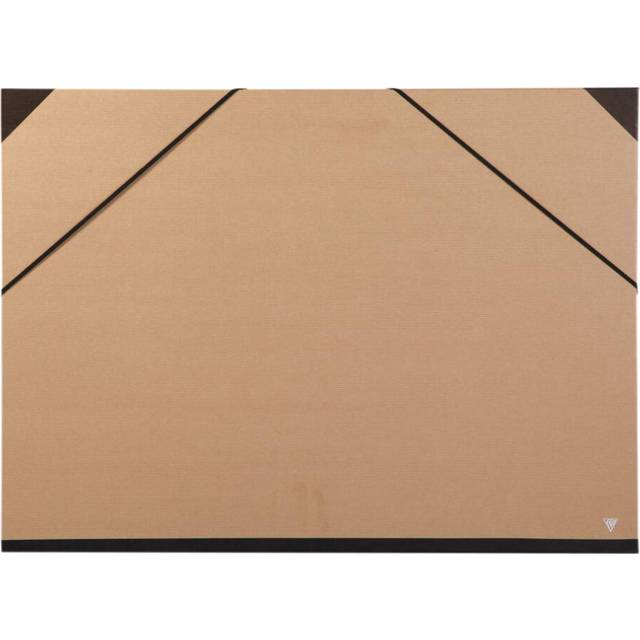 Clairefontaine - Ref 44600C - Kraft Art Folder - 67 x 94cm Size, Elastic Straps Closure, White Paper Lining, Acid Free - Suitable for Transporting Art