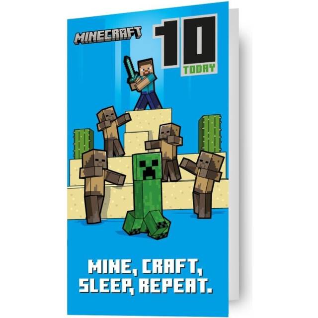 Minecraft Age 10 Birthday Card