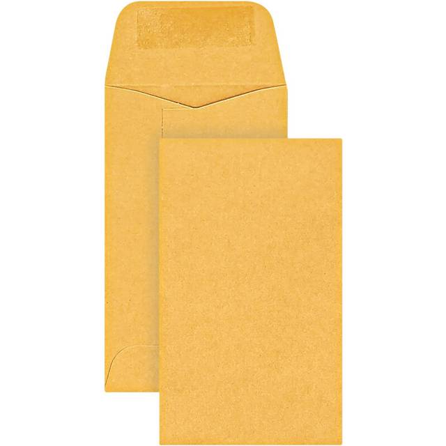 "Office Depot Brand Coin Envelopes  3  2 1/2"""""""" x 4 1/4""""""""  Brown Kraft  Pack Of 500"