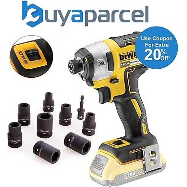 Dewalt DCF887N 18V XR Brushless 3 Speed Impact Driver + 9pc Socket Set Wrench