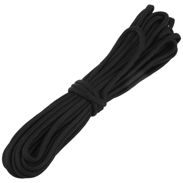 Paracord 550 Parachute Rope 7 Core Strand for Climbing Camping Buckle Black 25FT