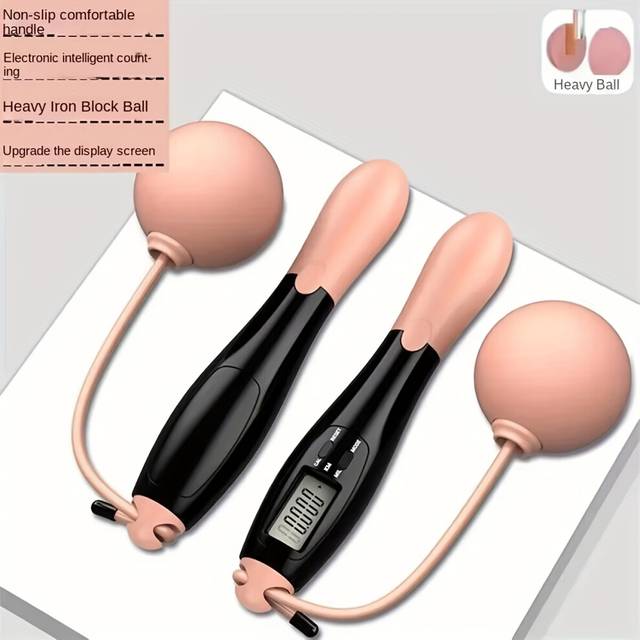 (Black-pink) Cordless Jump Rope with Smart Digital Counter â Wireless Jump Rope for Fitness, Exercise & Weight Loss