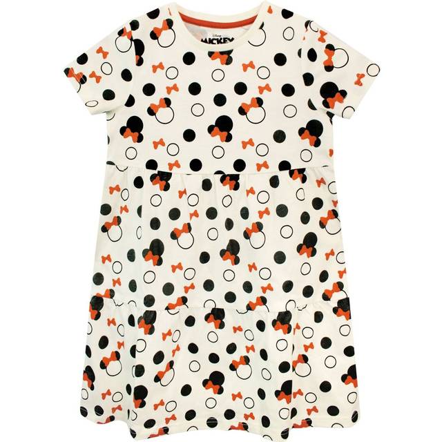 Minnie Mouse Print Dress - White - 12-18 m