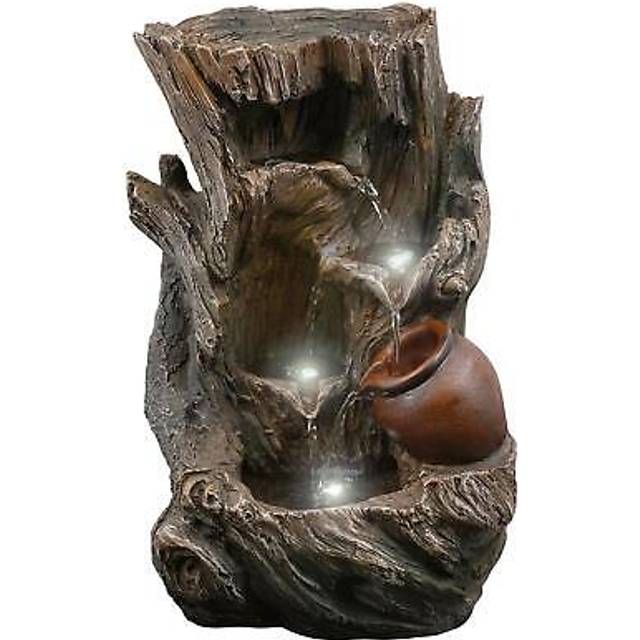 Geezy - Garden Water Feature Outdoor Fountains Indoor Water Features led Indoor/Outdoor Waterfall Water Fountain Indoor Fountains Garden Water