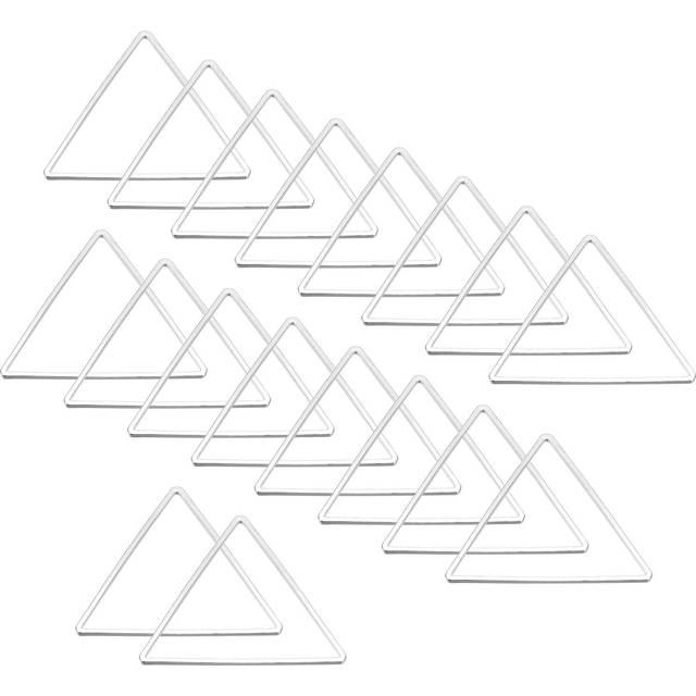 Beading hoop earrings, 60pcs triangle beading findings(29mm, silver)