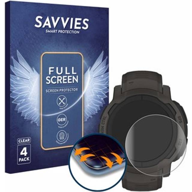 4x protector full-screen for garmin instinct 2 / 2 solar screen protection film