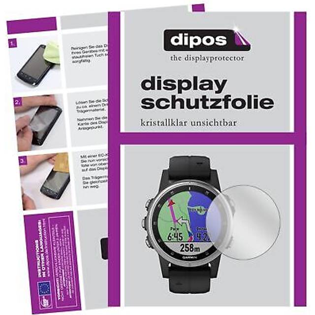 6x screen protector for garmin fenix 5s plus (42mm) protection crystal clear