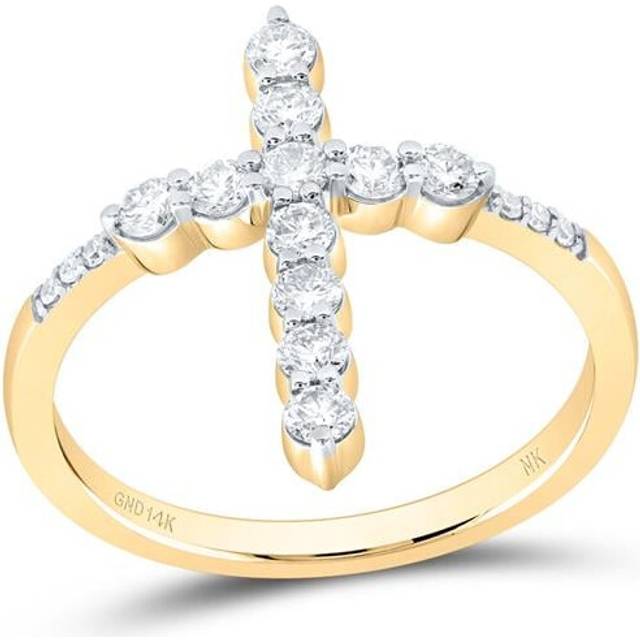 GND 184461 14KT 0.62 CTW Diamond CN Fashion Cross Ring