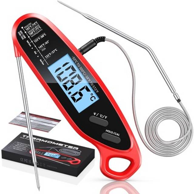 Babacom meat thermometer digital with dual probes, fast instant read food therm