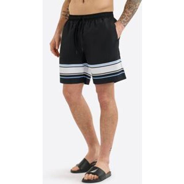 Nautica Men Cromer 7" Swim Short in Black | Size: 2X-large - XXL
