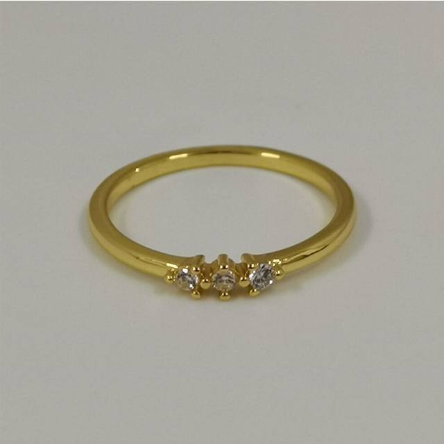 (52) pandora era gold lab-grown diamond stone ring