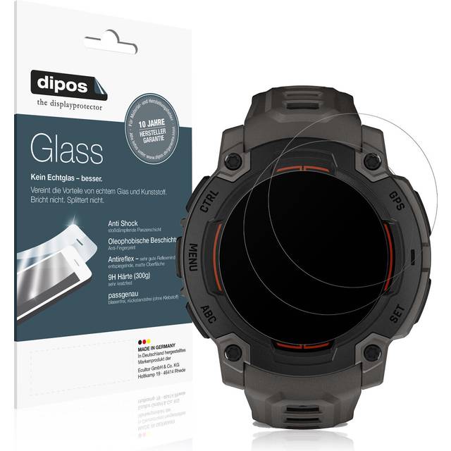 2x screen protector for garmin instinct e 40mm matte flexible glass 9h dipos