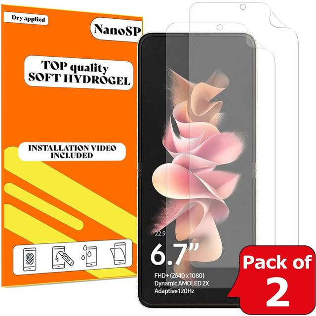 Screen protector for samsung galaxy z flip 3 5g hydrogel cover - clear tpu film