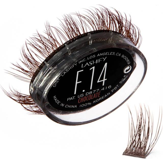 Lashify Fluffy 14mm Gossamer DIY Eyelash Extensions Refill  Chocolate Color  Easy False Lashes To Add Fullness and Dimension