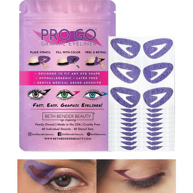 Beth Bender Beauty Pro Go Graphic Eyeliner Stencil - Stylish Eyeliner Stencils - Achieve the Perfect Winged Liner