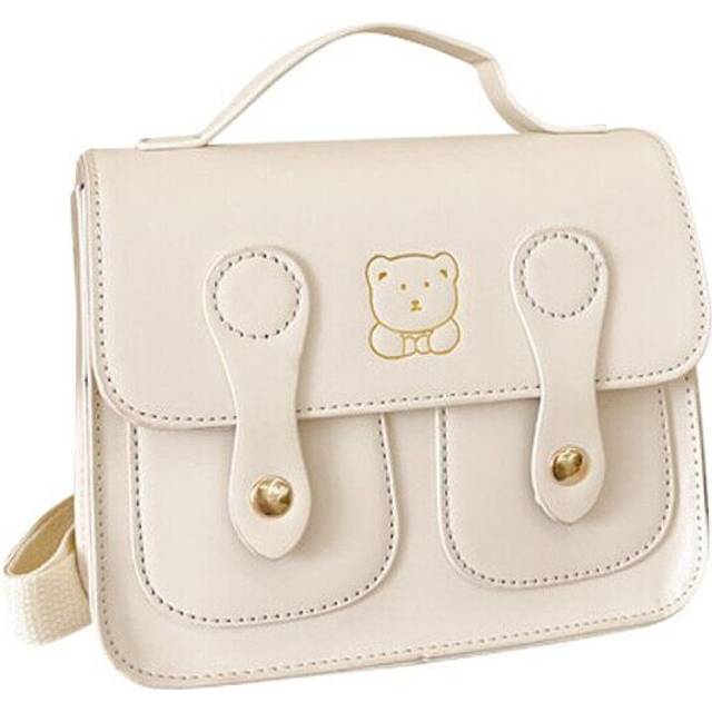 (White) Fashion Backpack Children Girls Boys School Bag Leather Baby Backpacks Kids Bags