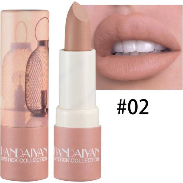 (02) 8 Colors Matte Lipstick Waterproof Velvet Nude Lipstick Sexy Red Brown Lip Matte Pigments Makeup Long Lasting Profissional Makeup