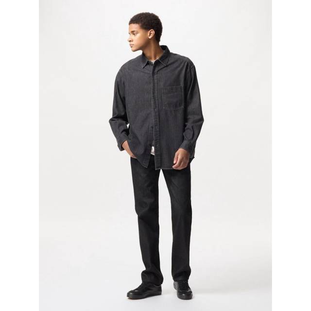(09 BLACK/27) Uniqlo Japan Regular Fit Jeans Long Length