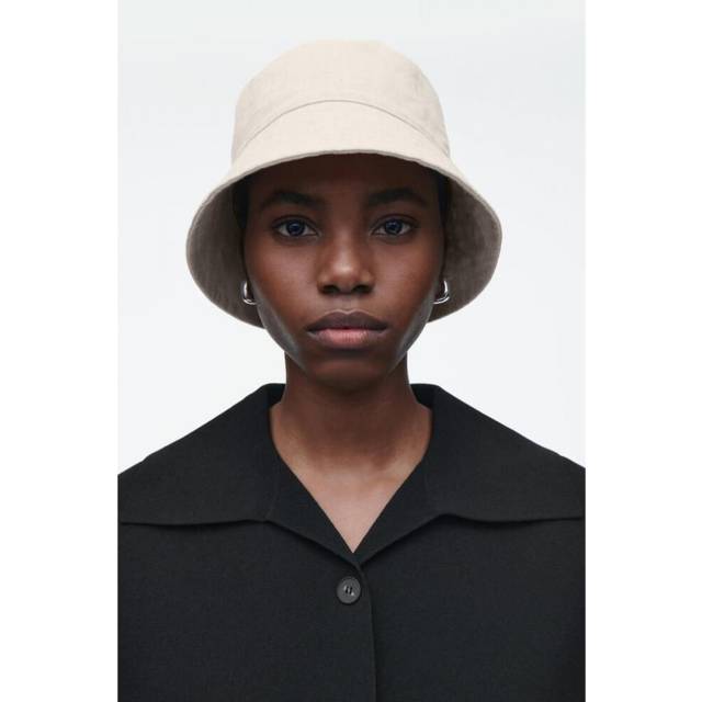 (light beige/undyed/XS/S) Cos Japan Linen Bucket Hat
