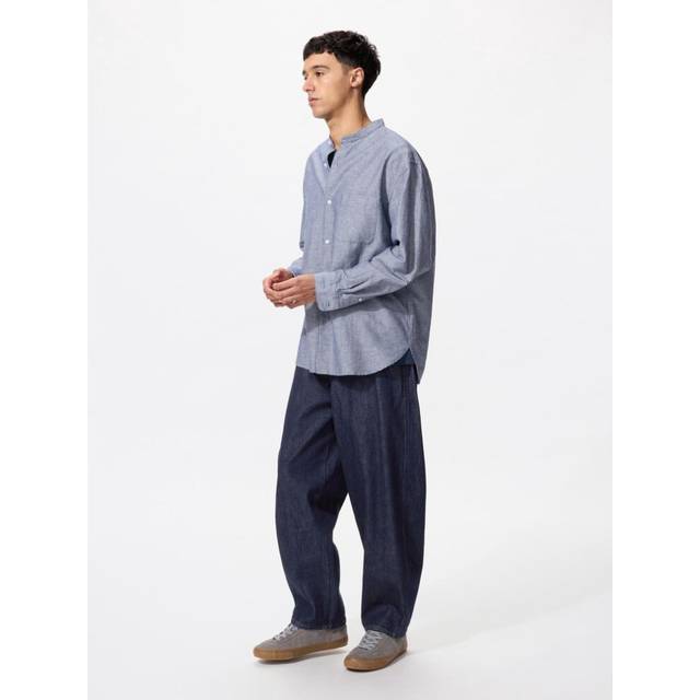 (68 BLUE/XXL) Uniqlo Japan Wide Tapered Jeans