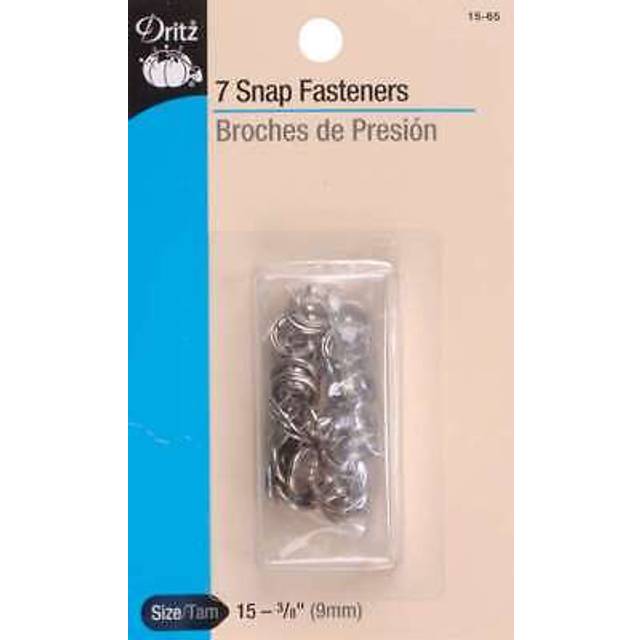 Dritz 15-65 Snap Fasteners  Size 15 (3/8-Inch)  Nickel  7 Count