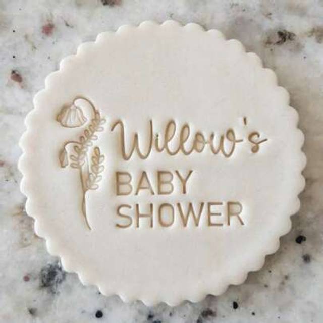 SHEIN Customize Text With 2 Cookies Cake Decorations DIY Cutters Sugar Cake Templates Wedding Clay Fondant Embosser Name Cake Mold Handmade Cookie/Biscuit E