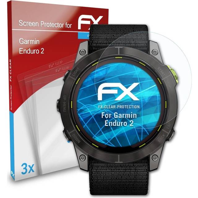 Atfolix 3x screen protection film for garmin enduro 2 screen protector clear