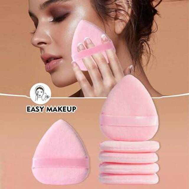 SHEIN 6 PCS Makeup Puff Set Soft Water Droplet Shape Owder Mineral Puff For Face Makeup