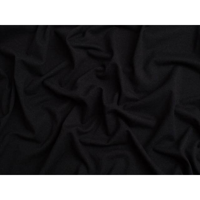 Minerva Core Range Recycled Cotton Jersey Stretch Knit Fabric Black