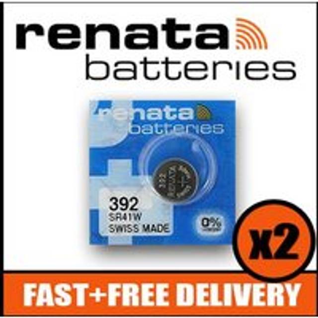 Bundle of 2 x renata 392 watch battery 1.55v sr41w + quzo belgian chocolate -...
