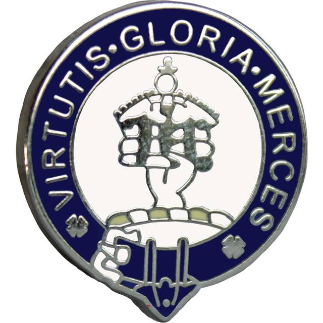 (Robertson) Scottish Clan Crest Lapel Pin Badge Brass Finish Scotland Heritage Brooch