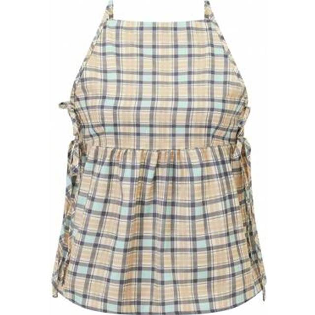 SHEIN Women&#39;s Tie Strap Tank Tops Plaid Pattern Side Ties Sleeveless Spaghetti Straps Camisole Summer