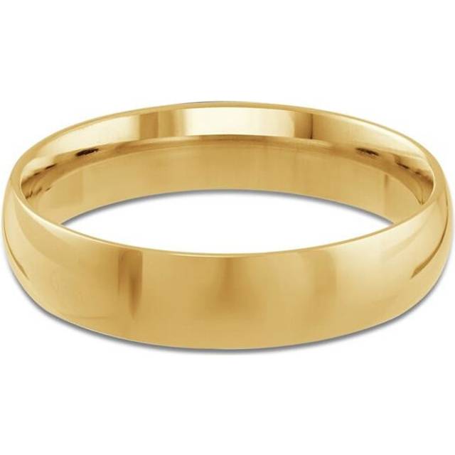 Majesty Diamonds MD240038-6 5 mm Comfort Fit Classic Mens Wedding Band Ring in 10K Yellow Gold - Size 6