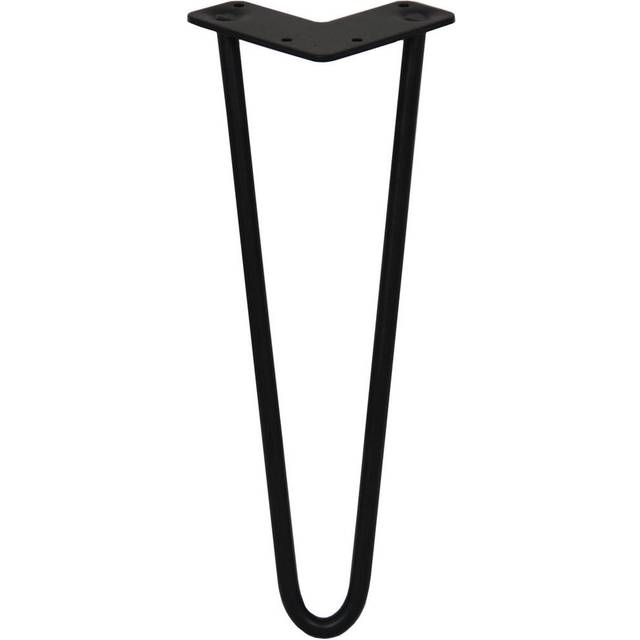 MonsterShop 2 Prong Black Hairpin Leg 356mm 4 Pack - 35.6 x 11 x 11cm