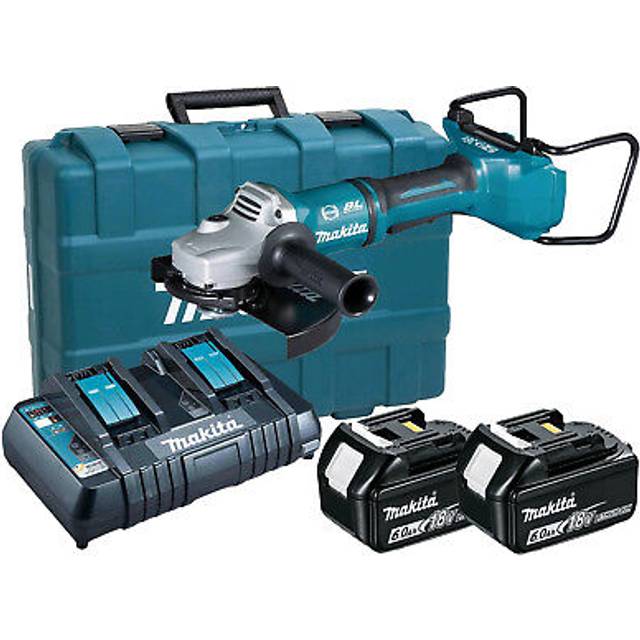 Makita 36v (twin 18v) brushless 230mm angle grinder lxt - dga900pg2 - 6.0ah pack