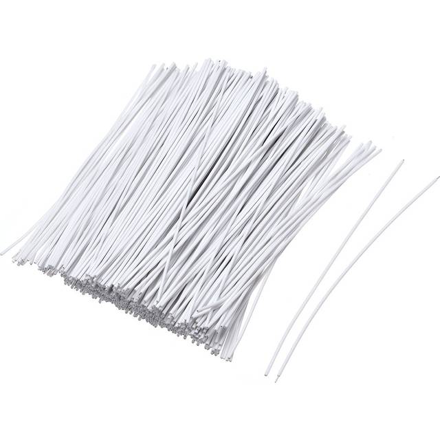 Metallic twist ties 100mmx1mm plastic white cable cord ties 500pcs
