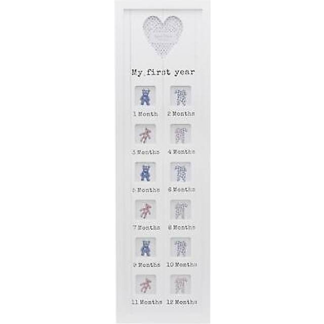 76 X 22 My First Year Photo Frame White