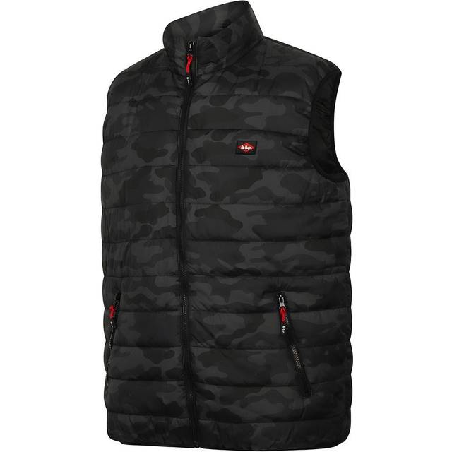 (XL, Black) Lee Cooper Mens Camo Padded Gilet