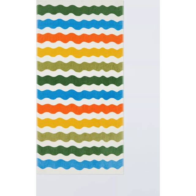 John Lewis Wave Stripe Beach Towel, Multi